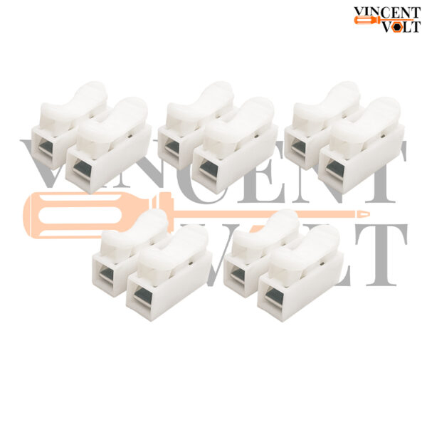 Spring Loaded Wire Joiner Set White color Easy Push Electrical ...