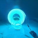 Blue Color Neon LED Light Strip 5 meter with 3 Buttons for Adjustable Brightness and Animation and 1.5 Meter Cable for Easy Installation