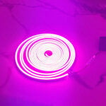 Pink Color Neon LED Light Strip 5 meter with 3 Buttons for Adjustable Brightness and Animation and 1.5 Meter Cable for Easy Installation