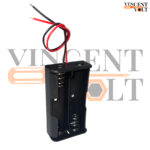 18650 Battery Holder Dual Cell 7.4V Plastic Case with Wire Leads for DIY Electronics & Arduino Projects