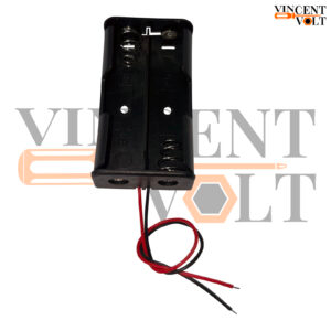 18650 Battery Holder Dual Cell 7.4V Plastic Case with Wire Leads for DIY Electronics & Arduino Projects