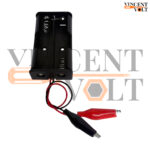 18650 Battery Holder Dual Cell 7.4V Plastic Case with Wire and 4 cm Alligator Clips