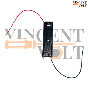 18650 Battery Holder Single Cell 3.7V Plastic Case with Wire Leads for DIY Electronics & Arduino Projects