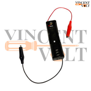 18650 Battery Holder Single Cell 3.7V Plastic Case with Wire and 4 cm Alligator Clips
