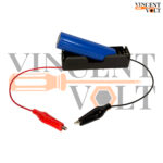 18650 Battery Holder Single Cell 3.7V Plastic Case with Wire and 4 cm Alligator Clips