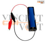 18650 Battery Holder Single Cell 3.7V Plastic Case with Wire and 4 cm Alligator Clips