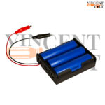 18650 Battery Holder Triple Cell 11.1V Plastic Case with Wire and 4 cm Alligator Clips