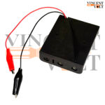 18650 Battery Holder Triple Cell 11.1V Plastic Case with Wire and 4 cm Alligator Clips