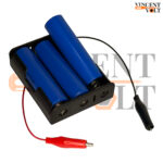 18650 Battery Holder Triple Cell 11.1V Plastic Case with Wire and 4 cm Alligator Clips