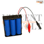 18650 Battery Holder Triple Cell 11.1V Plastic Case with Wire and 4 cm Alligator Clips