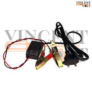 240V AC to 12V DC Power Adapter Converter with 3 Inch Battery Clips Universal Indian Plug 1.5 Meter Power Cord