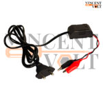 240V AC to 12V DC Power Adapter Converter with 6 cm Alligator Clips Universal Indian Plug 1.5 Meter Power Cord